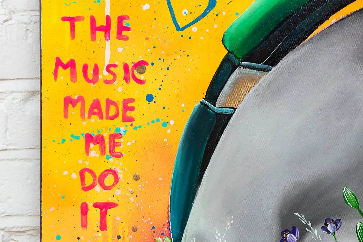 The Music Made Me Do It - Original - SOLD by artist Becky Smith - Wyecliffe Galleries