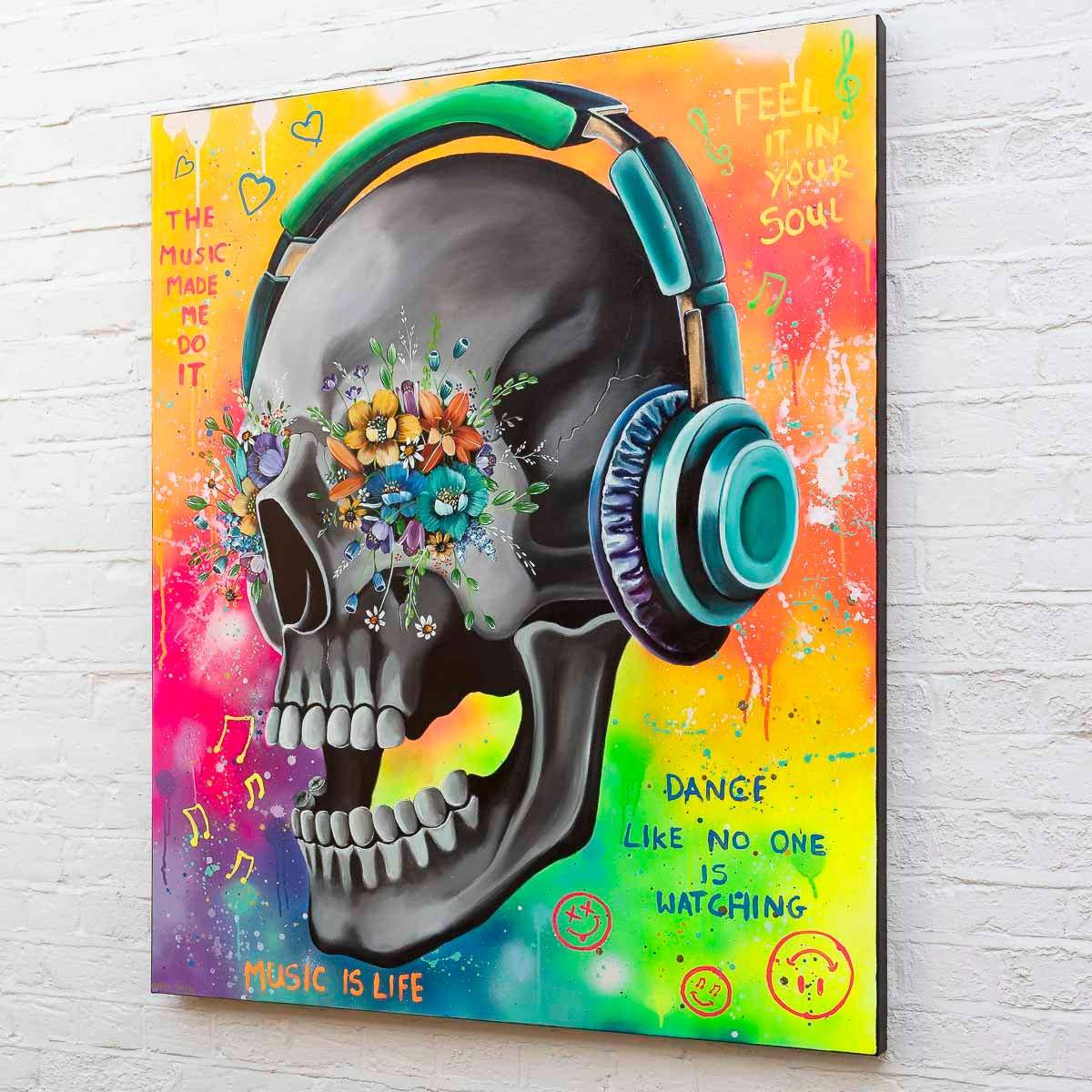 The Music Made Me Do It - Original - SOLD by artist Becky Smith - Wyecliffe Galleries