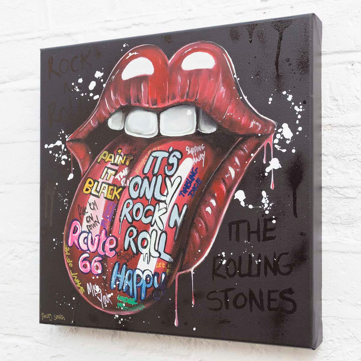 The Rolling Stones - Original by artist Becky Smith - Wyecliffe Galleries