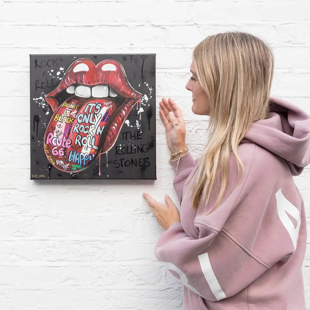 The Rolling Stones - Original by artist Becky Smith - Wyecliffe Galleries