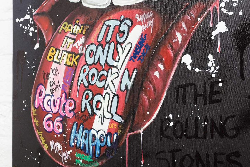 The Rolling Stones - Original by artist Becky Smith - Wyecliffe Galleries