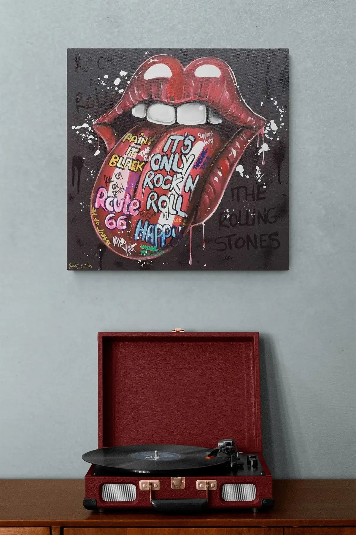 The Rolling Stones - Original by artist Becky Smith - Wyecliffe Galleries