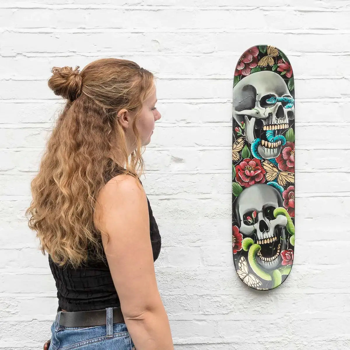 This Life Is Wild – Original Skate Deck - SOLD by artist Becky Smith - Wyecliffe Galleries