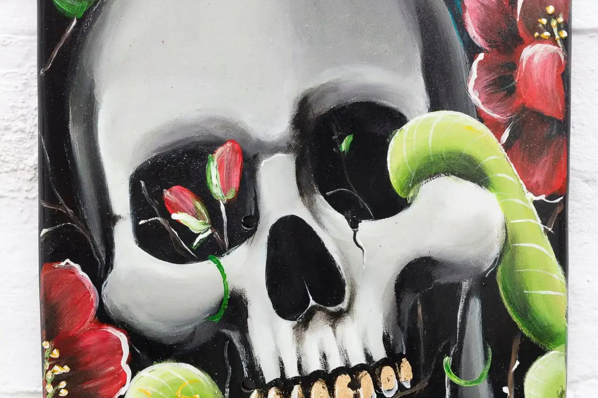 This Life Is Wild – Original Skate Deck - SOLD by artist Becky Smith - Wyecliffe Galleries