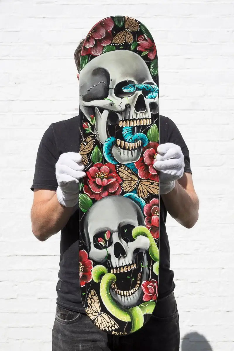 This Life Is Wild – Original Skate Deck - SOLD by artist Becky Smith - Wyecliffe Galleries