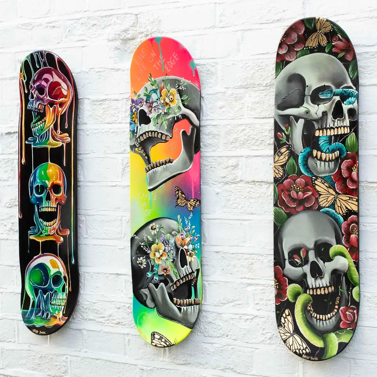 This Life Is Wild – Original Skate Deck - SOLD by artist Becky Smith - Wyecliffe Galleries