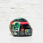 Thrill Seeker - Original Hand-Painted F1 Helmet - SOLD by artist Becky Smith - Wyecliffe Galleries
