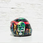 Thrill Seeker - Original Hand-Painted F1 Helmet - SOLD by artist Becky Smith - Wyecliffe Galleries