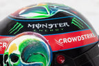 Thrill Seeker - Original Hand-Painted F1 Helmet - SOLD by artist Becky Smith - Wyecliffe Galleries