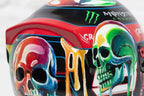 Thrill Seeker - Original Hand-Painted F1 Helmet - SOLD by artist Becky Smith - Wyecliffe Galleries