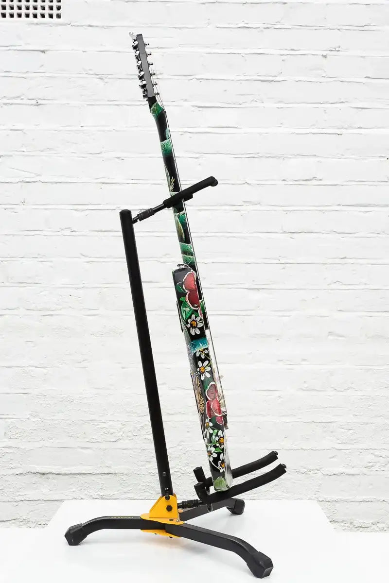 Welcome To The Jungle - Original Hand Painted Guitar - SOLD by artist Becky Smith - Wyecliffe Galleries