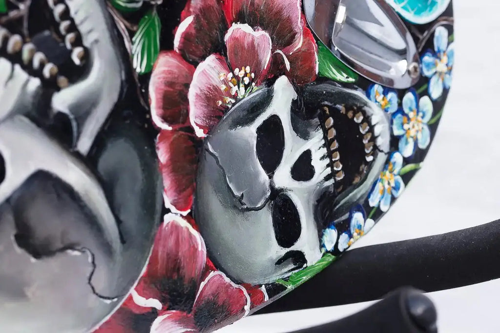 Welcome To The Jungle - Original Hand Painted Guitar - SOLD by artist Becky Smith - Wyecliffe Galleries