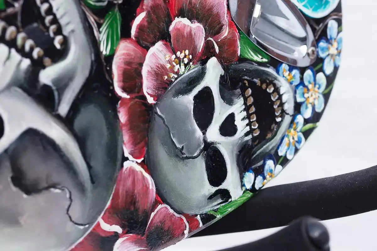 Welcome To The Jungle - Original Hand Painted Guitar - SOLD by artist Becky Smith - Wyecliffe Galleries