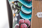 Welcome To The Jungle - Original Hand Painted Guitar - SOLD by artist Becky Smith - Wyecliffe Galleries