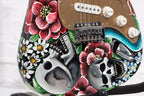 Welcome To The Jungle - Original Hand Painted Guitar - SOLD by artist Becky Smith - Wyecliffe Galleries