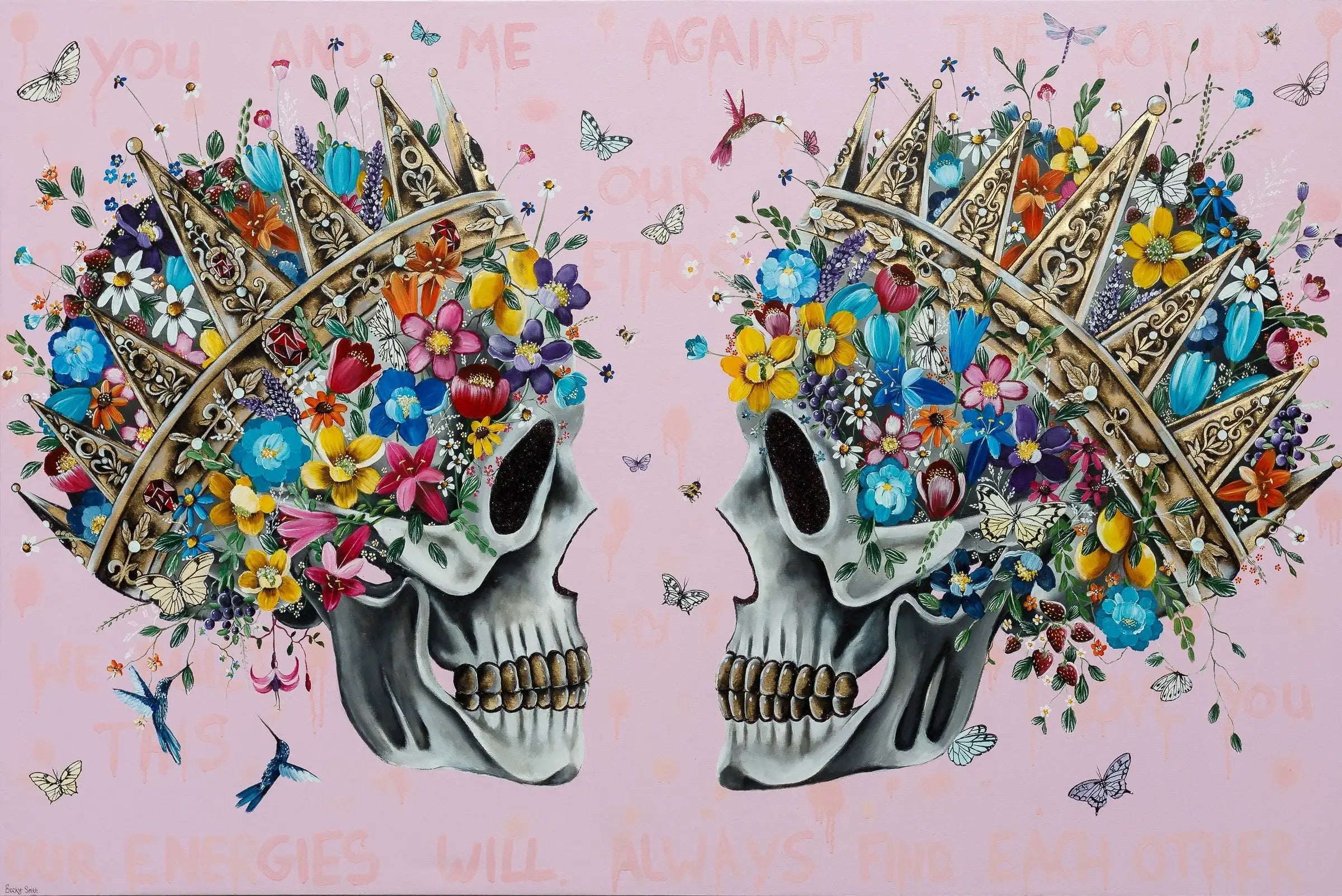 You and Me Against the World - Original - SOLD by artist Becky Smith - Wyecliffe Galleries