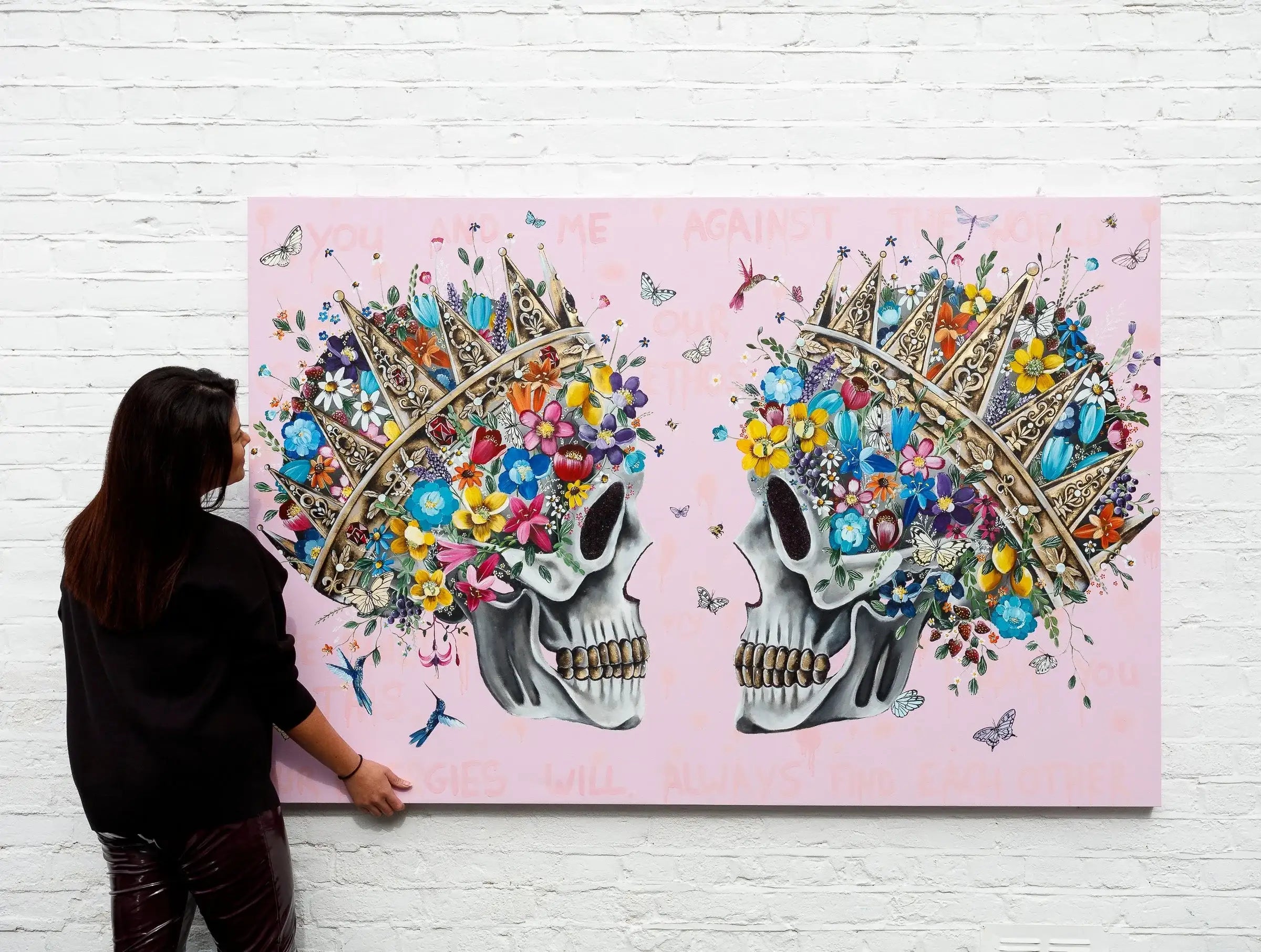 You and Me Against the World - Original - SOLD by artist Becky Smith - Wyecliffe Galleries