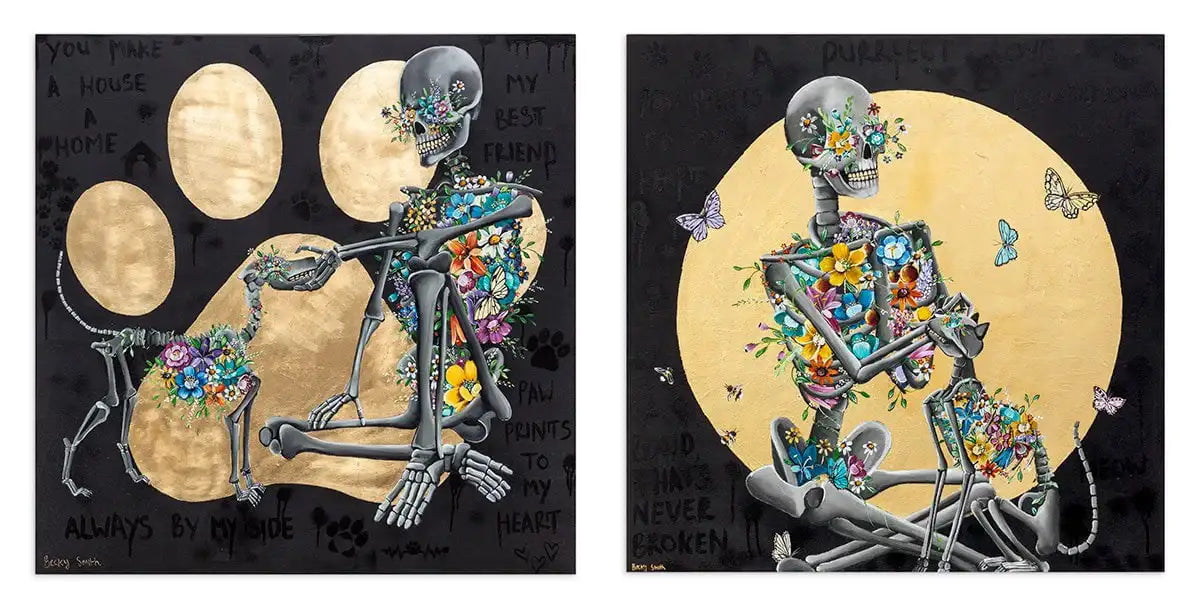 You Make A House A Home and A Purrfect Love - Deluxe Edition Set by artist Becky Smith - Wyecliffe Galleries