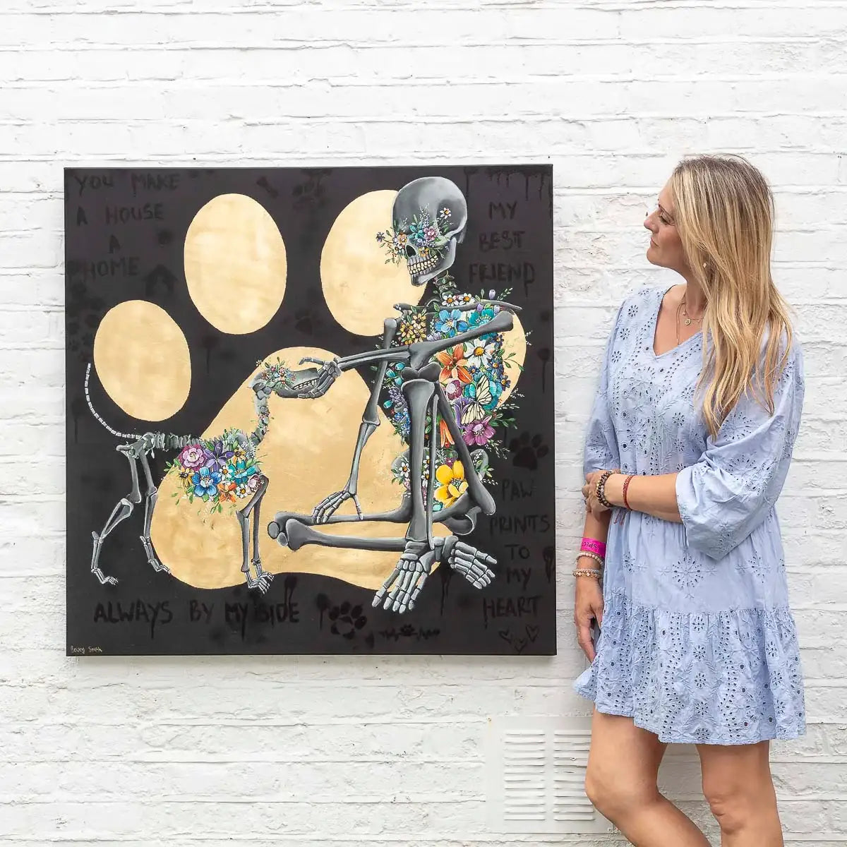 You Make A House A Home - Original - SOLD by artist Becky Smith - Wyecliffe Galleries