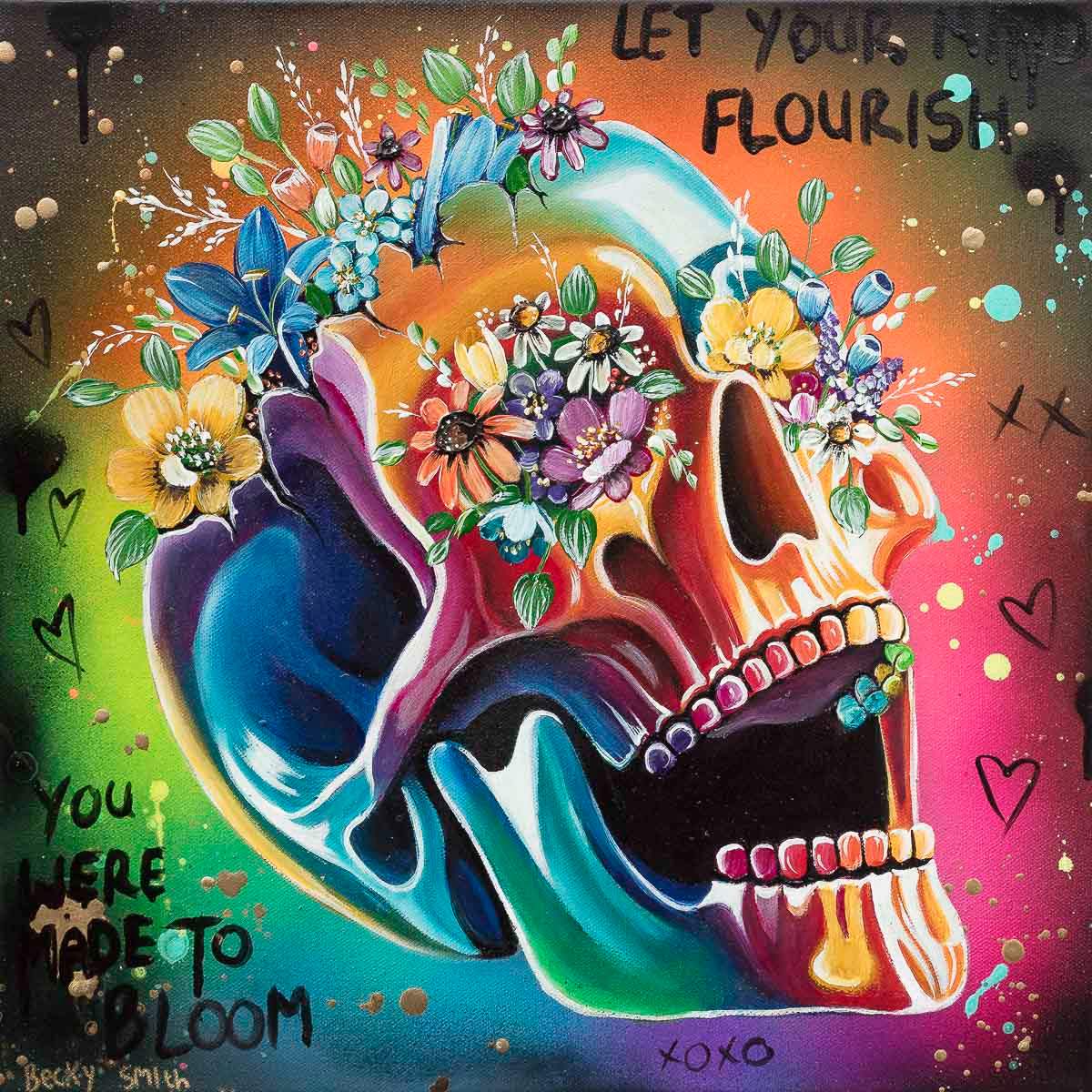 You Were Made To Bloom - Original - SOLD by artist Becky Smith - Wyecliffe Galleries