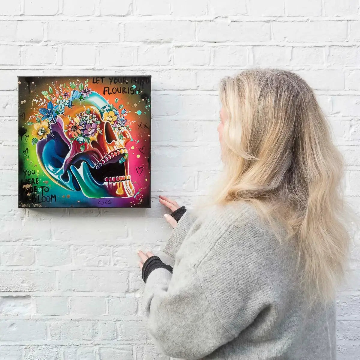 You Were Made To Bloom - Original - SOLD by artist Becky Smith - Wyecliffe Galleries