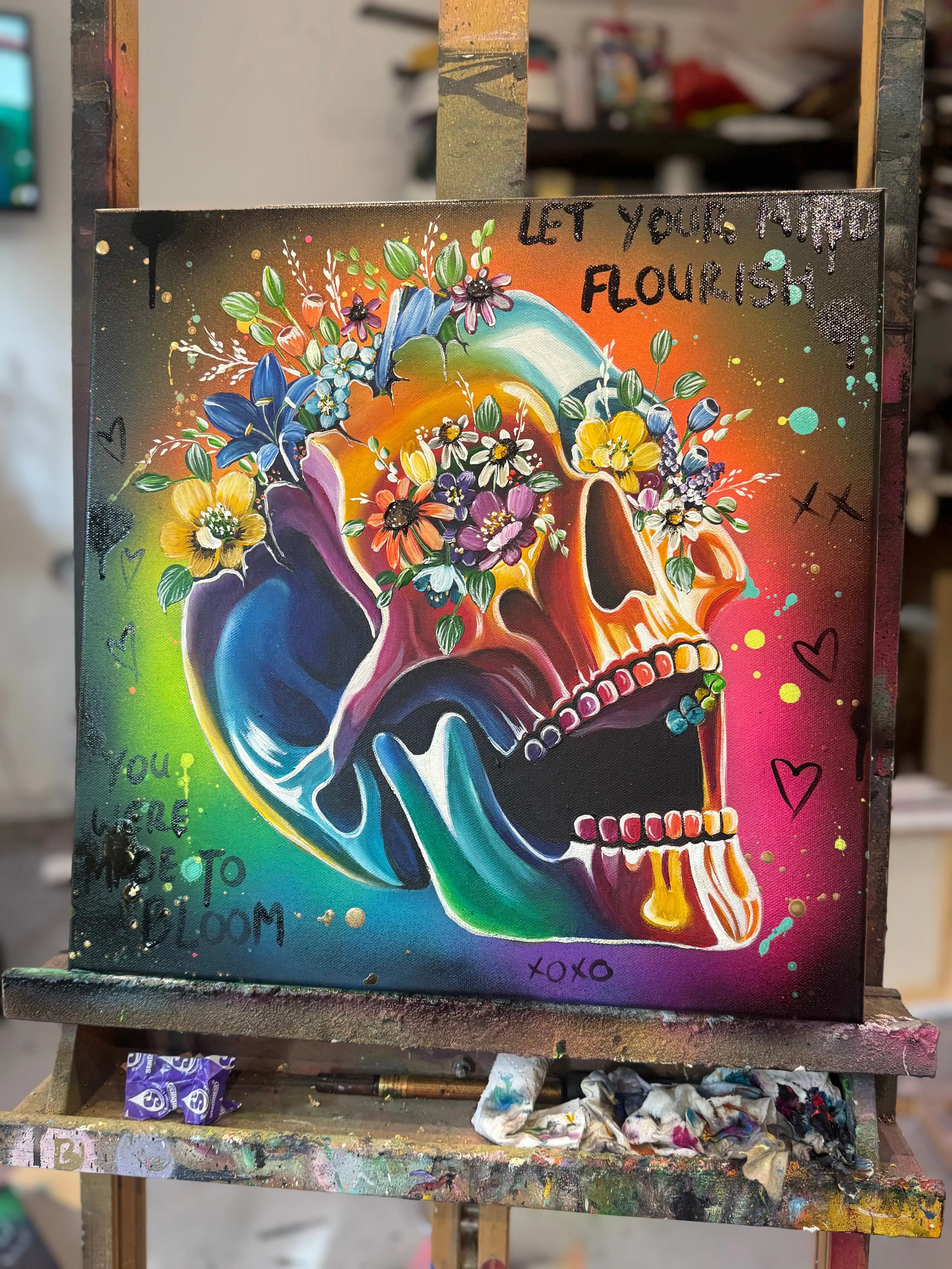 You Were Made To Bloom - Original - SOLD by artist Becky Smith - Wyecliffe Galleries