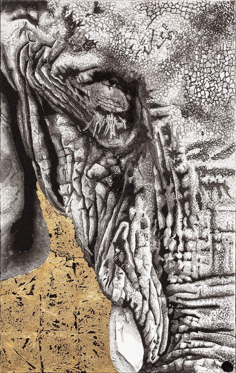 Eidetic (Gold) - Original by artist Ben Riley - Wyecliffe Galleries