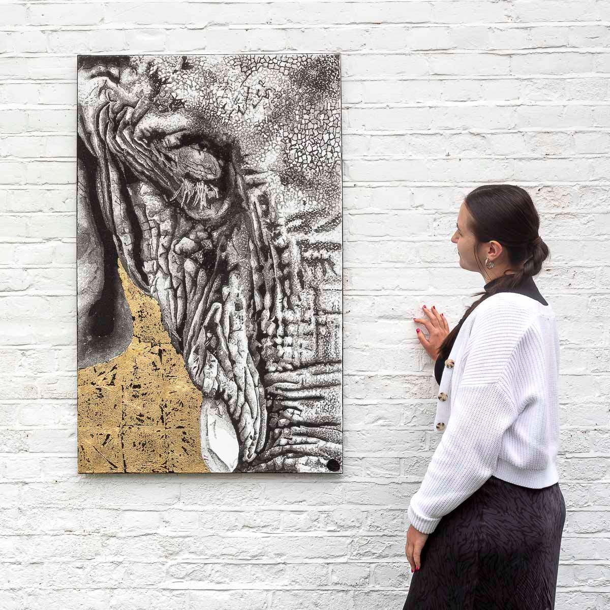 Eidetic (Gold) - Original by artist Ben Riley - Wyecliffe Galleries