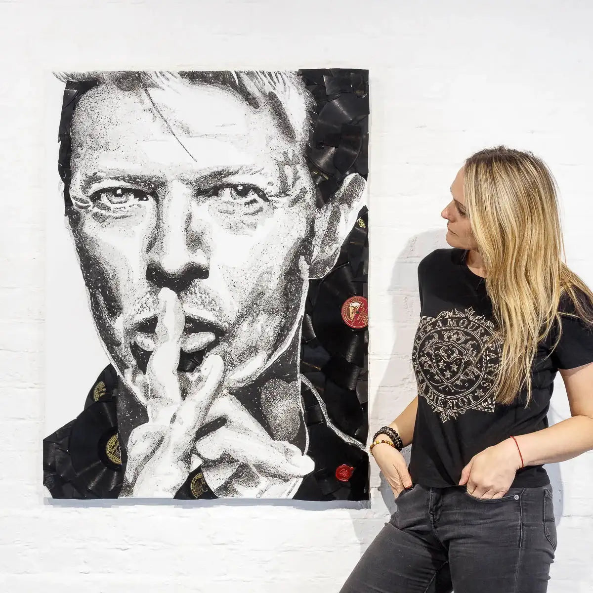 Heroes - David Bowie - Original By Ben Riley SOLD - Wyecliffe Original Art