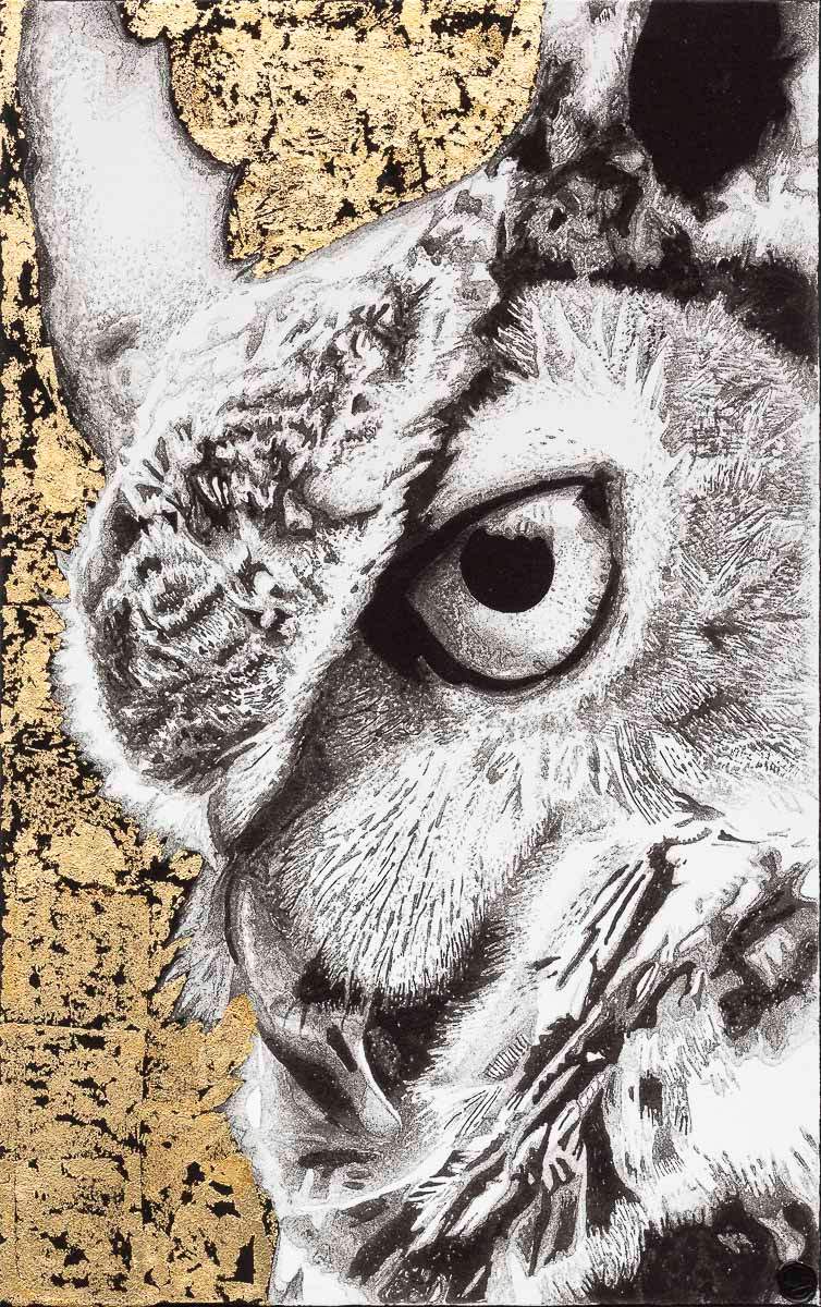 Wisdom (Gold) - Original by artist Ben Riley - Wyecliffe Galleries
