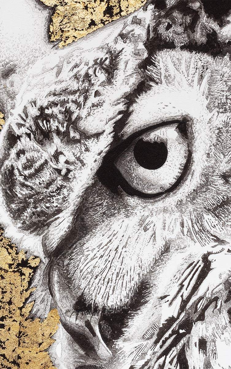 Wisdom (Gold) - Original by artist Ben Riley - Wyecliffe Galleries