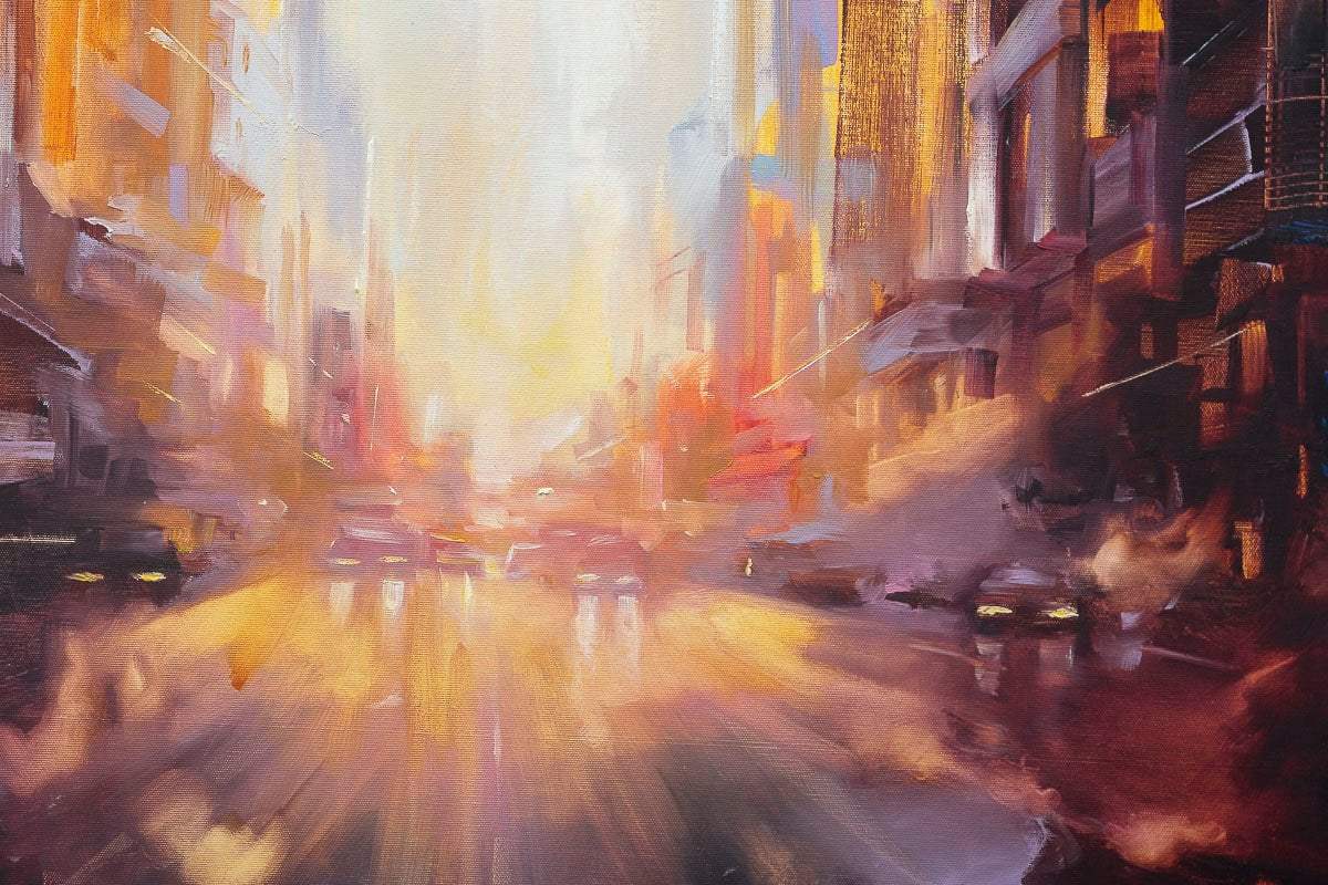 On The Way To The Sunset - Original - SOLD by artist Bozhena Fuchs - Wyecliffe Galleries