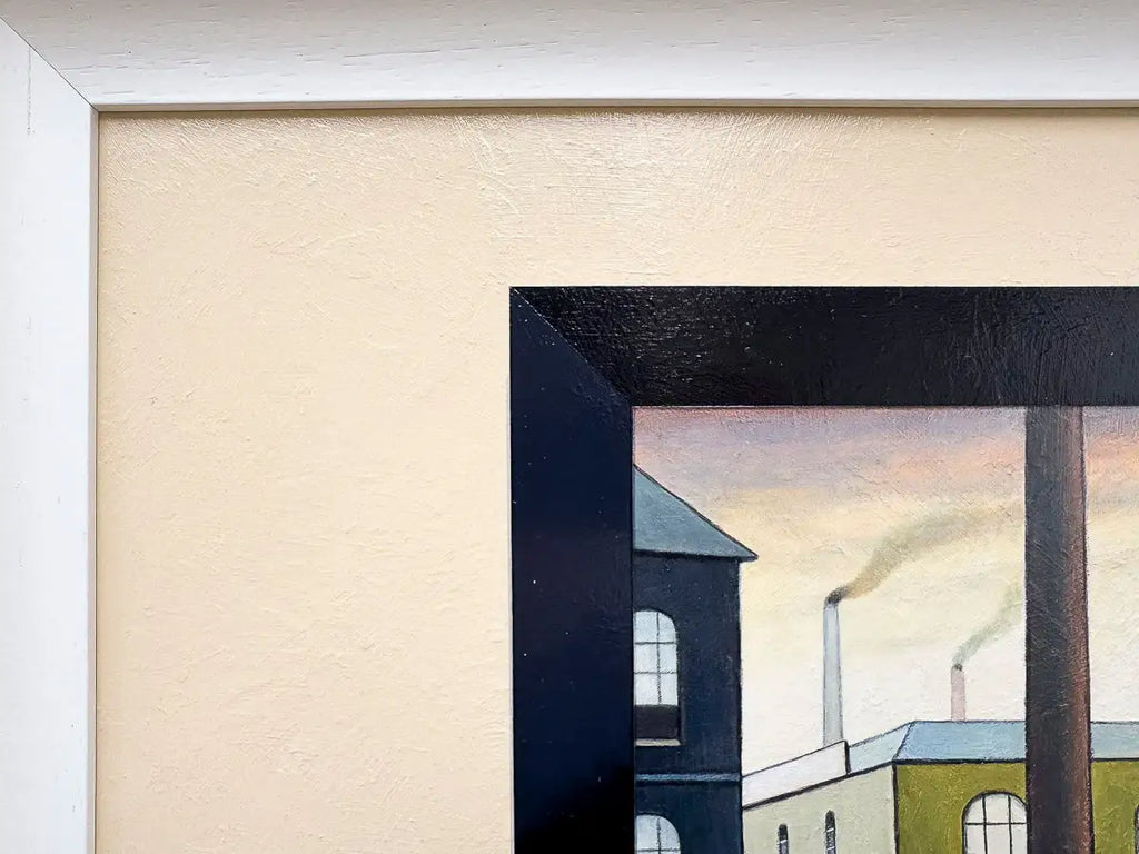 L.S -Lowryish - Mill Lane - Original by artist Chris Chapman - Wyecliffe Galleries