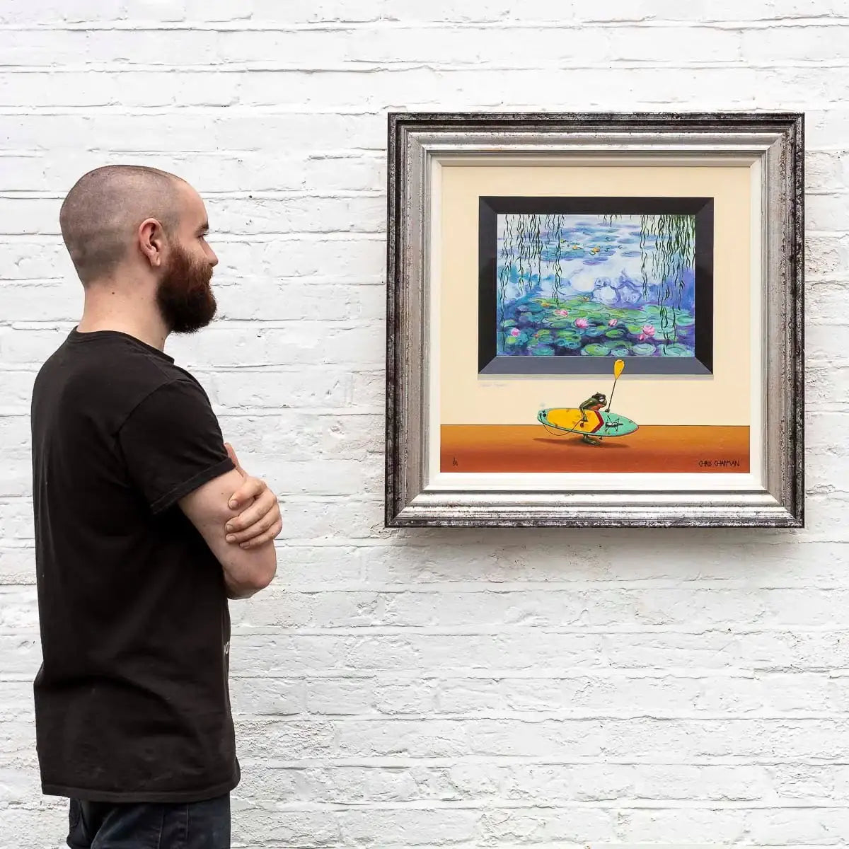 Le Paddle Boarder - Edition by artist Chris Chapman - Wyecliffe Galleries