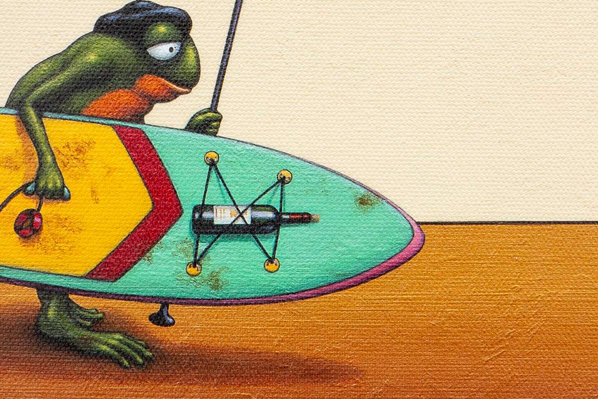 Le Paddle Boarder - Edition by artist Chris Chapman - Wyecliffe Galleries