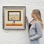 Lowryish - On The Beach - Edition by artist Chris Chapman - Wyecliffe Galleries