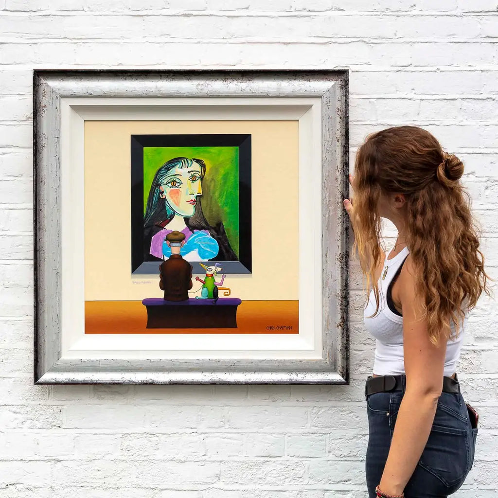 Picasso Pup - Original - SOLD by artist Chris Chapman - Wyecliffe Galleries