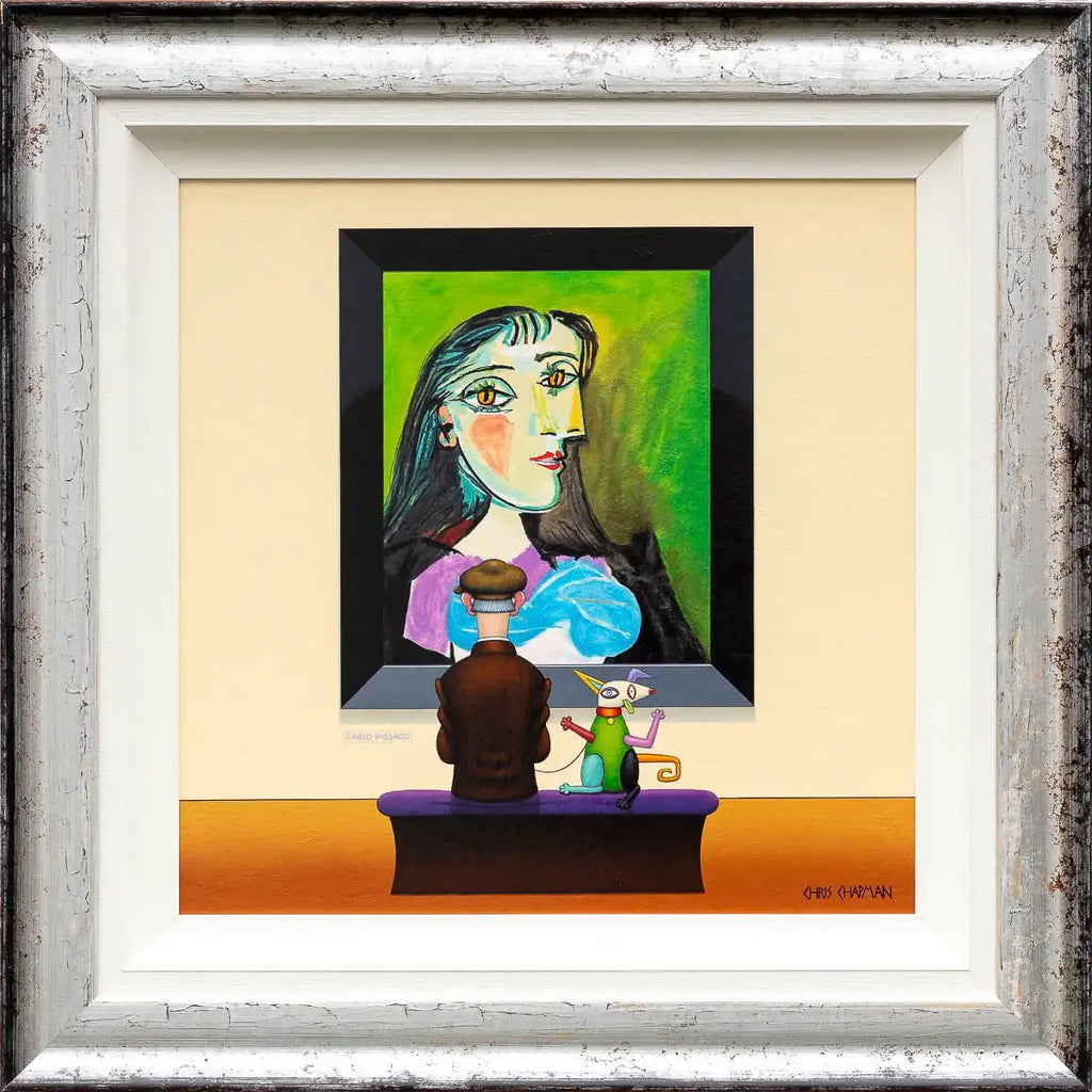 Picasso Pup - Original - SOLD by artist Chris Chapman - Wyecliffe Galleries
