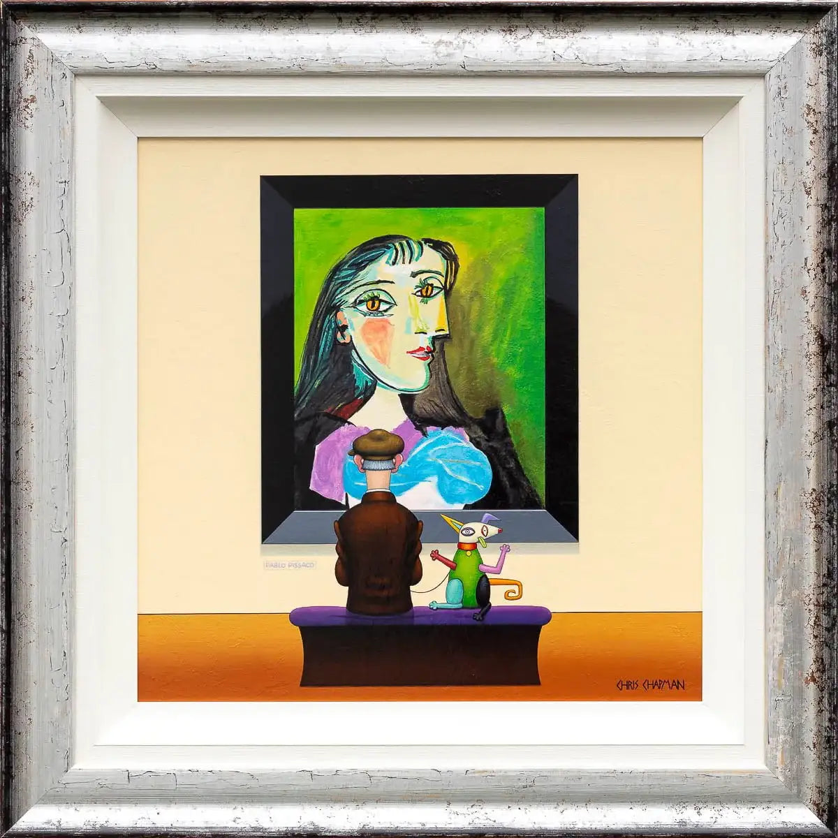 Picasso Pup - Original - SOLD by artist Chris Chapman - Wyecliffe Galleries