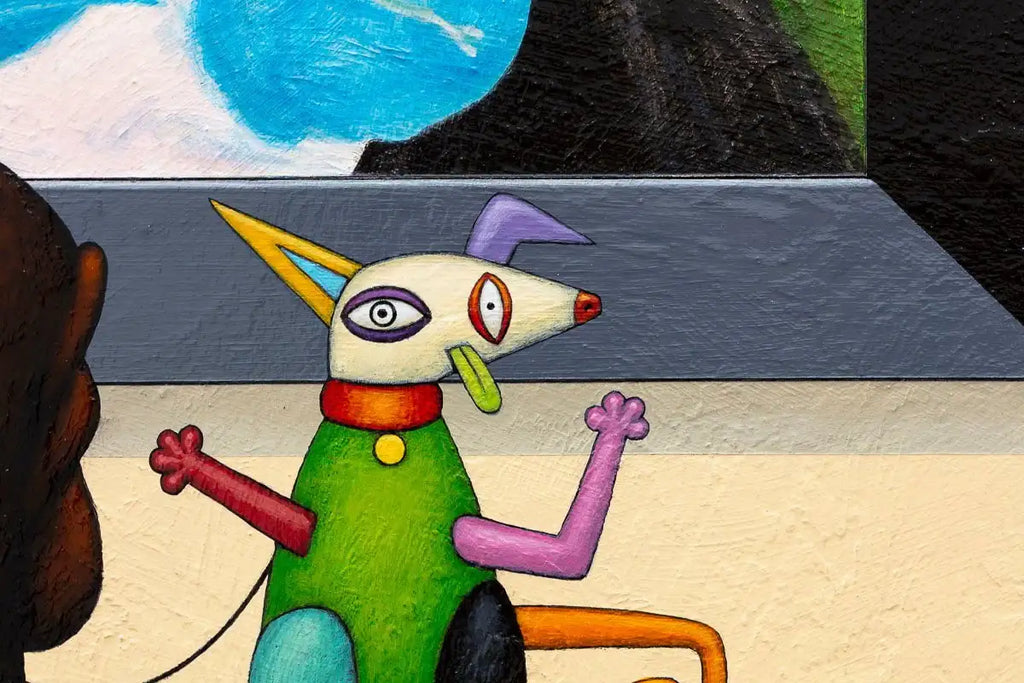 Picasso Pup - Original - SOLD by artist Chris Chapman - Wyecliffe Galleries