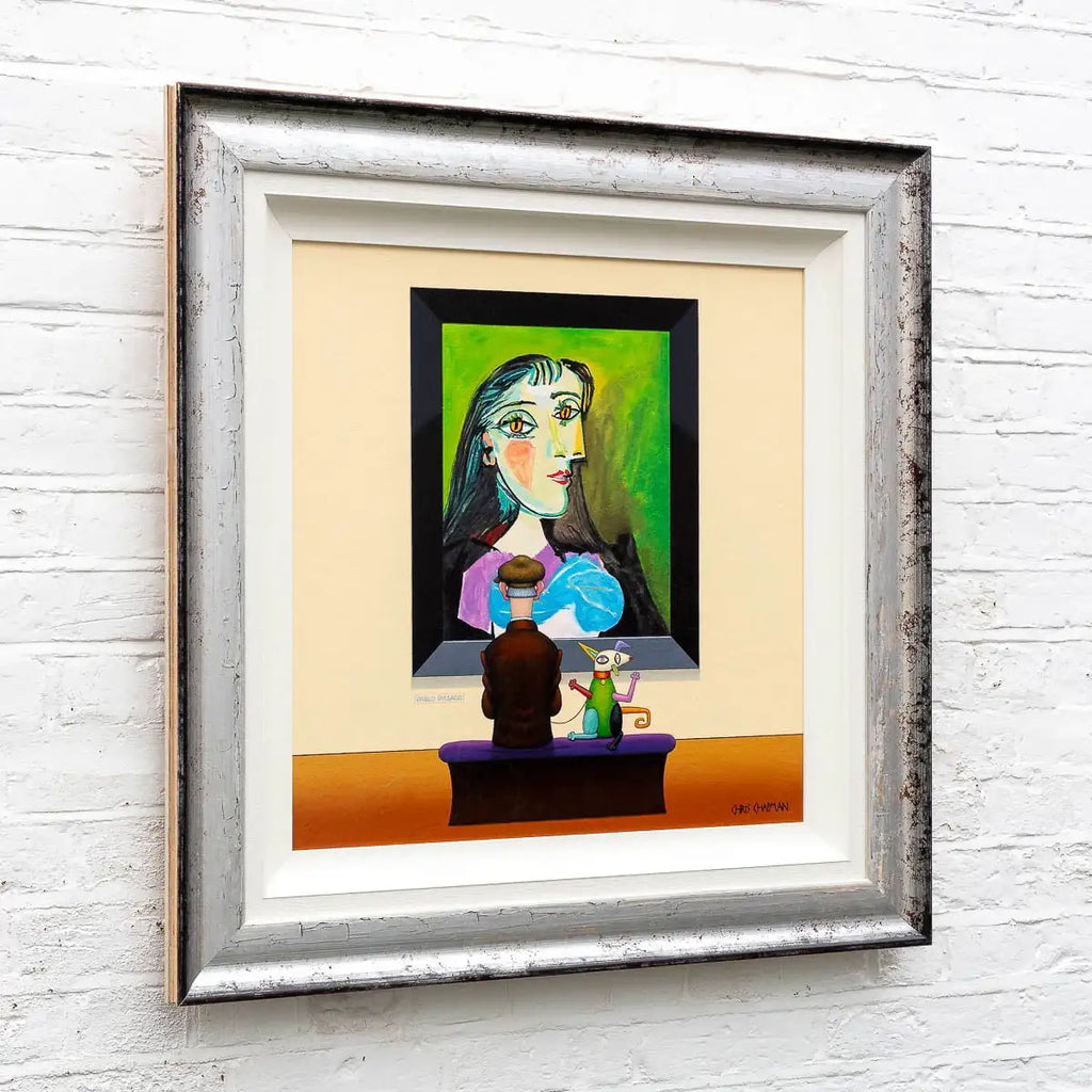Picasso Pup - Original - SOLD by artist Chris Chapman - Wyecliffe Galleries
