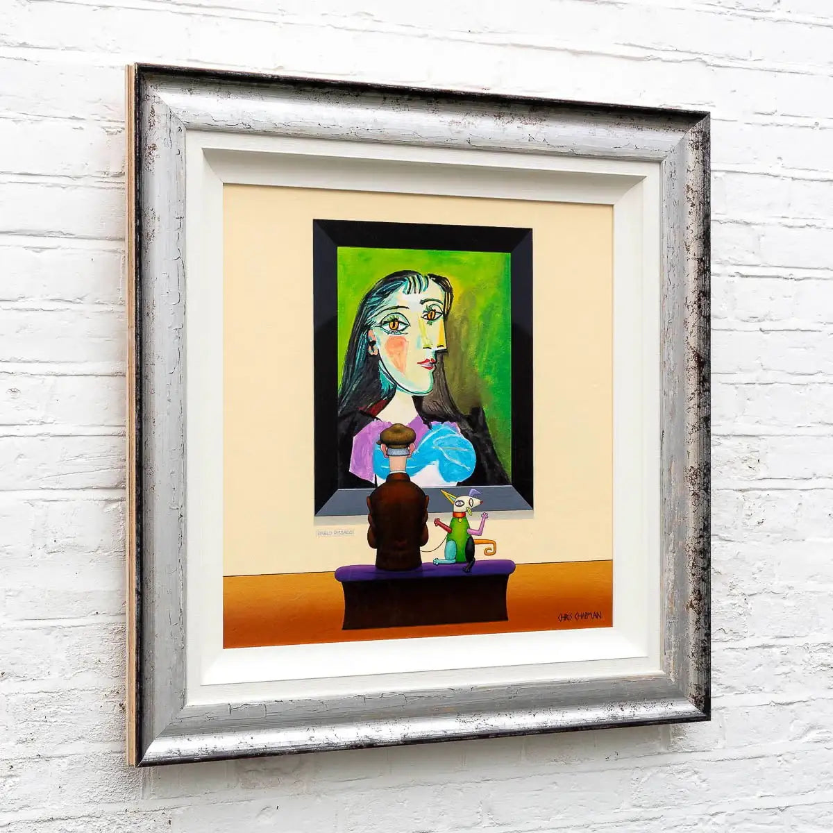 Picasso Pup - Original - SOLD by artist Chris Chapman - Wyecliffe Galleries