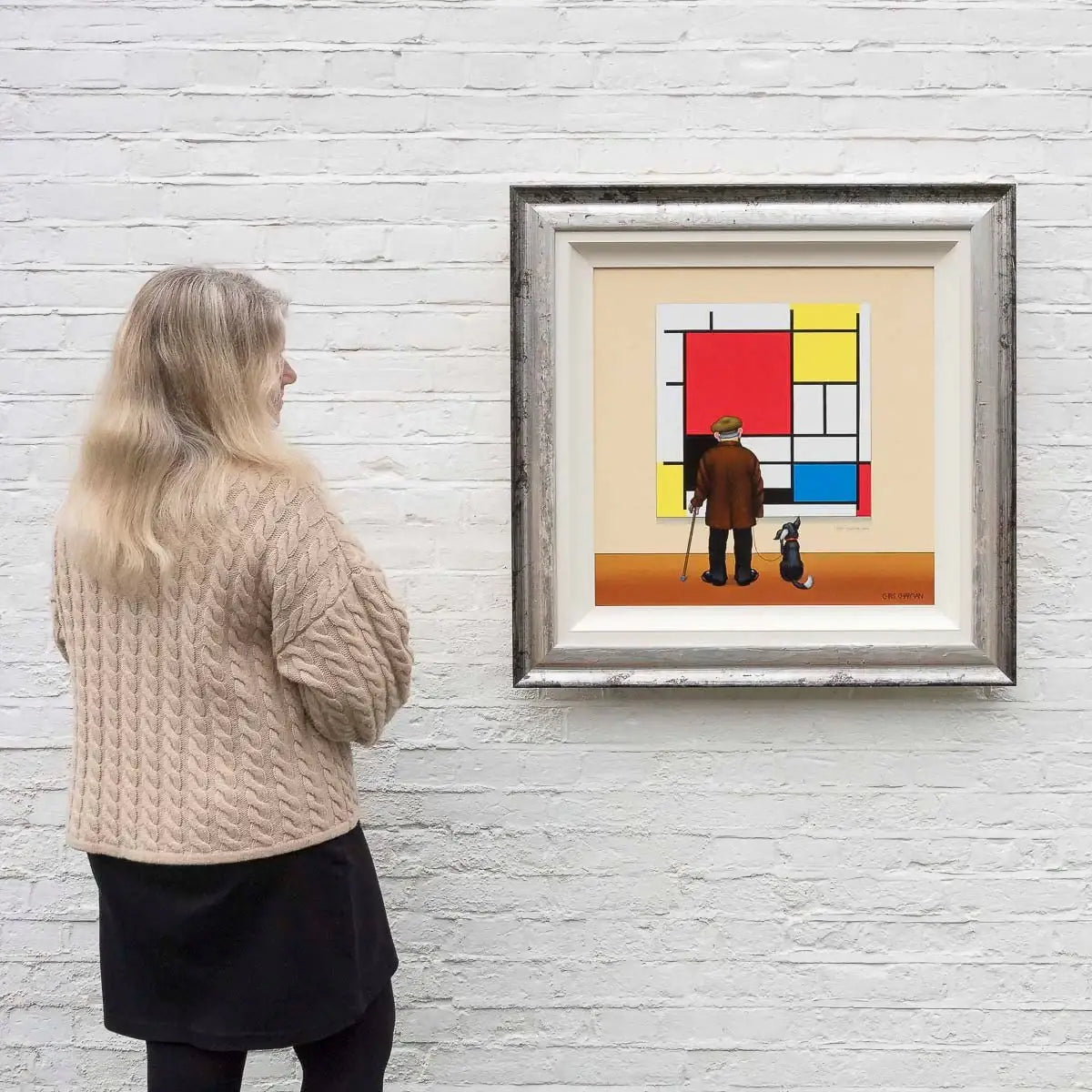 Piet Mindroan - Red, Yellow, Blue - Original by artist Chris Chapman - Wyecliffe Galleries