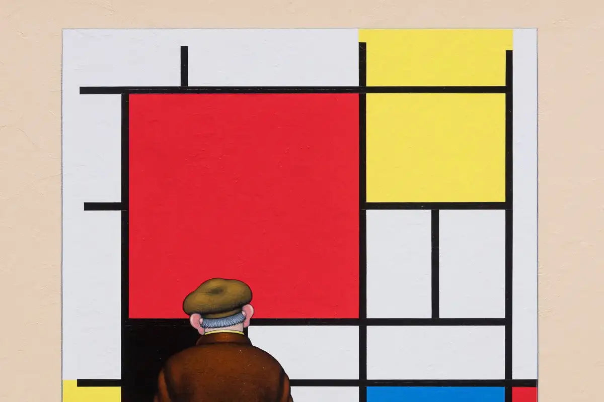 Piet Mindroan - Red, Yellow, Blue - Original by artist Chris Chapman - Wyecliffe Galleries
