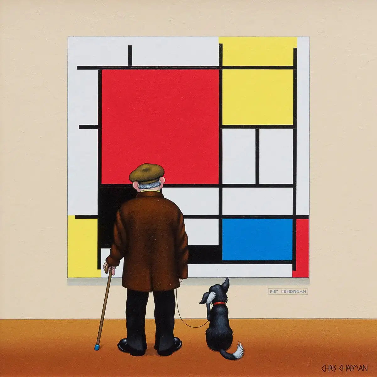 Piet Mindroan - Red, Yellow, Blue - Original by artist Chris Chapman - Wyecliffe Galleries