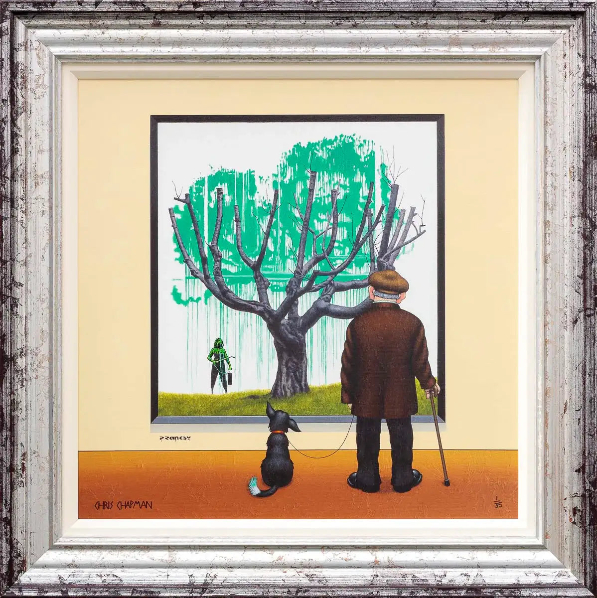 Pranksy - Green Tail - Edition by artist Chris Chapman - Wyecliffe Galleries