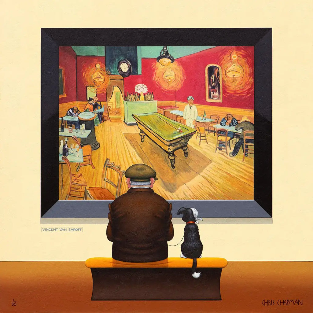 Billiards In The Bar - Edition by artist Chris Chapman - Wyecliffe Galleries