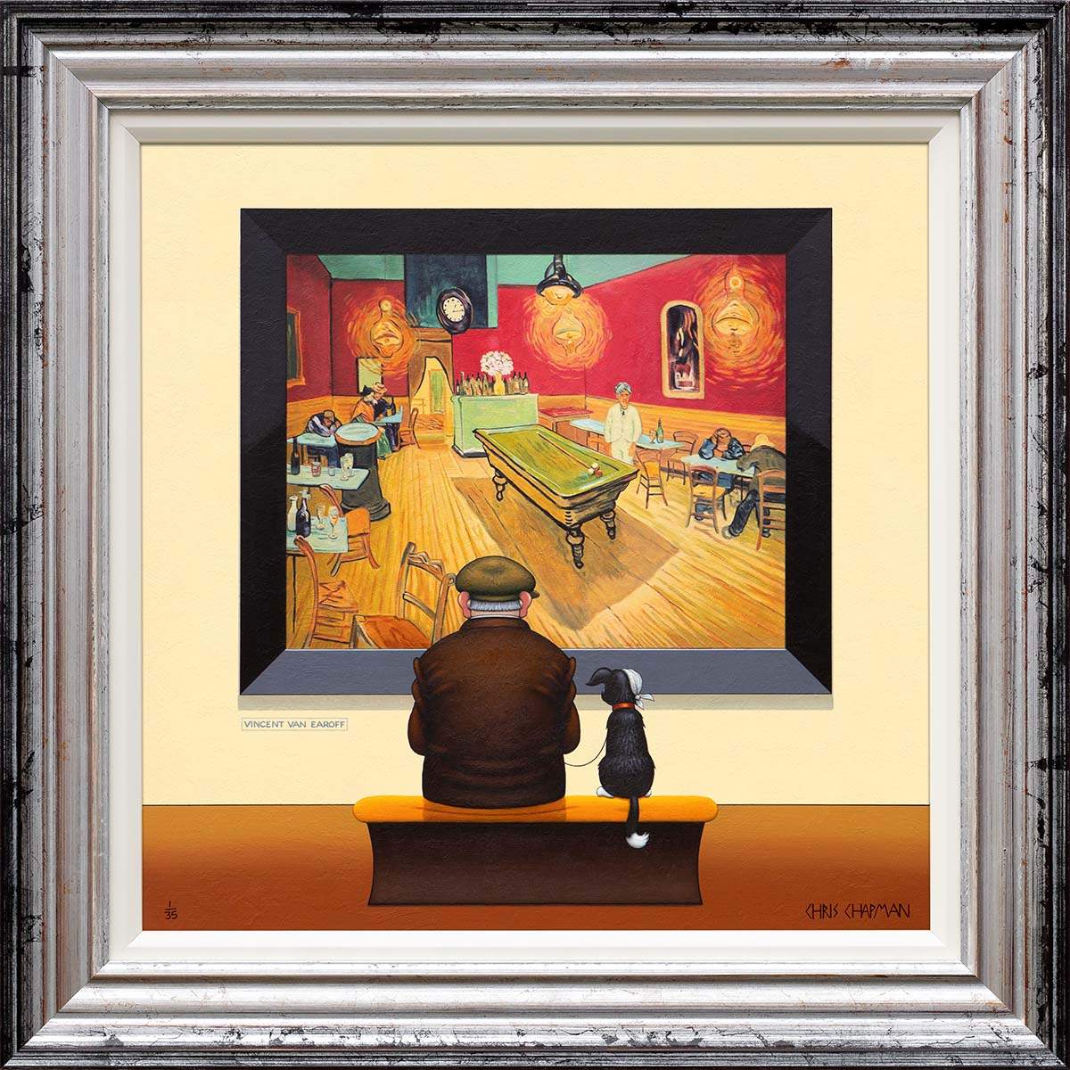 Billiards In The Bar - Edition by artist Chris Chapman - Wyecliffe Galleries