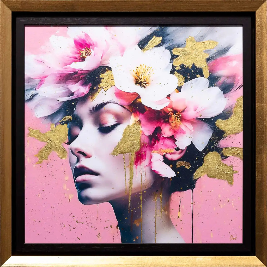 Dahlias Delight - Original - SOLD by artist Chuck - Wyecliffe Galleries