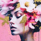 Dahlias Delight - Original - SOLD by artist Chuck - Wyecliffe Galleries